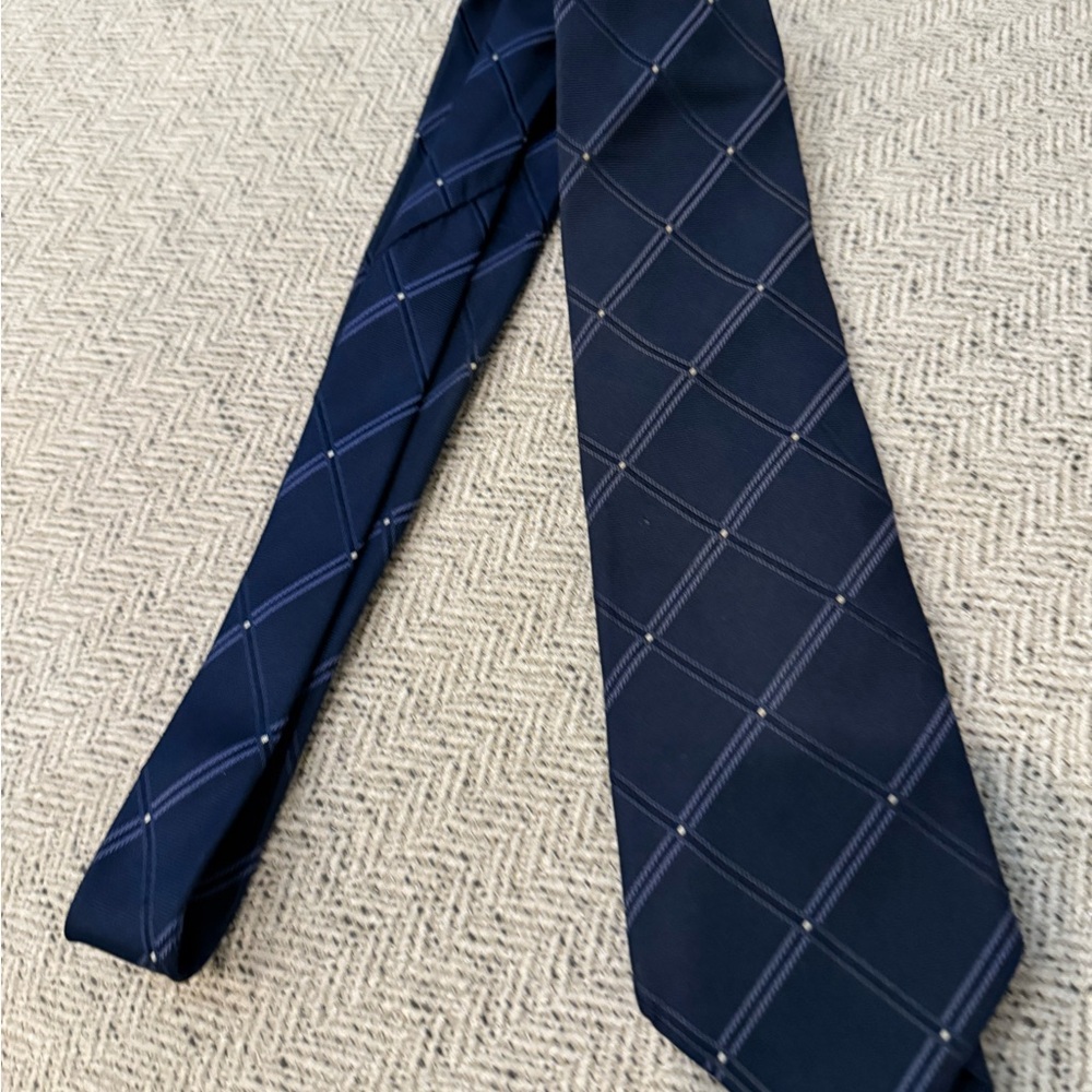 Nautica Dark Blue Checkered Men's Tie